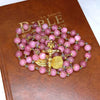 CHAPELET EN JADE ROSE "LE ROSALIE"
