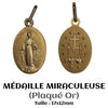 MÉDAILLES EN PLAQUÉ OR