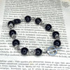 BRACELET DIZAINIER "OramusTe" EN OBSIDIENNE (Noir à Reflet Gris)