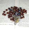 CHAPELET GRENAT TRANSLUCIDE ET SAPHIR "LE SANGUINIS"