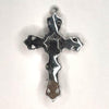 CROIX DE CHAPELET "FLEUR DE LYS" (ARGENT MASSIF)