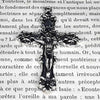 CROIX DE CHAPELET "FLEUR DE LYS" (ARGENT MASSIF)