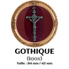 CROIX DE CHAPELET "GOTHIQUE" (LAITON / INOX)