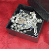 CHAPELET ARGENT MASSIF / SAPHIR "L'ARGENTISSIMO"