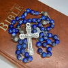 CHAPELET LAURENÇON en Lapis-Lazuli et Labradorite (Perles N°27 et N°13) "LE LABRIZULIS"