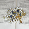 CHAPELET PERLE DE CULTURE SAPHIR A FACETTES "LE SERAPHIM"