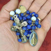 CHAPELET LAURENÇON en Lapis-Lazuli et Pierre de Lune (Perles N°27 et N°41) "LE HYACINTO"
