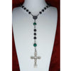 CHAPELET BUIS TEINTE ET MALACHITE "LE MALACHIS"