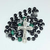 CHAPELET BUIS TEINTE ET MALACHITE "LE MALACHIS"