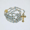 CHAPELET EN AIGUE-MARINE À FACETTES "L'ANGELORUM"