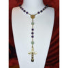 CHAPELET LAURENÇON en Améthyste Violet (Perle N°18) et Aventurine (Perle N°37) "L'AMETIUS"