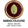MÉDAILLE MIRACULEUSE EN ACIER INOXYDABLE BICOLORE 30X20MM
