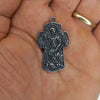 CROIX MÉDAILLE SAINT MICHEL INOX ARGENTÉ