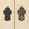CROIX MÉDAILLE SAINT MICHEL INOX ARGENTÉ