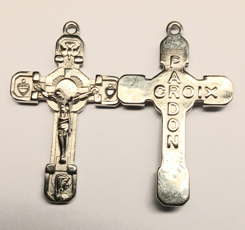 GOLD/SILVER PLATED STAINLESS STEEL ROSARY "L'INOXIDIUM"