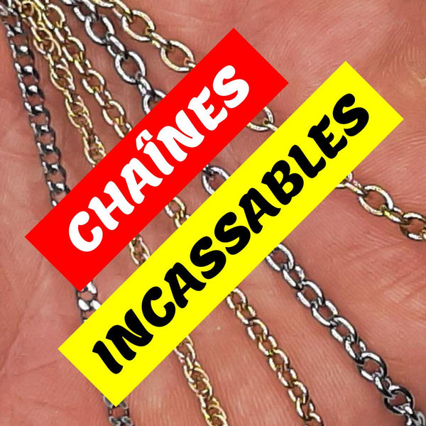 CHAÎNE COLLIER PERSONNALISÉE ET INCASSABLE EN INOX 316L