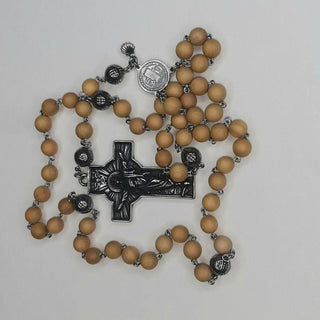 CHAPELET EN BOIS DE BUIS ET INOX LE RESURREXIT