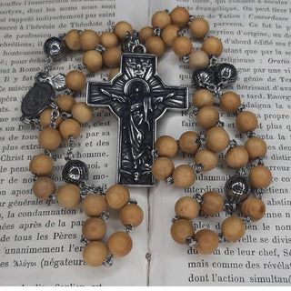 CHAPELET EN BOIS DE BUIS ET INOX LE RESURREXIT