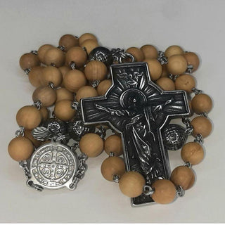 CHAPELET EN BOIS DE BUIS ET INOX LE RESURREXIT