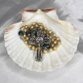 CHAPELET ARGENT VERMEIL / SAPHIR-ÉMERAUDE-RUBIS LE RUSAEM