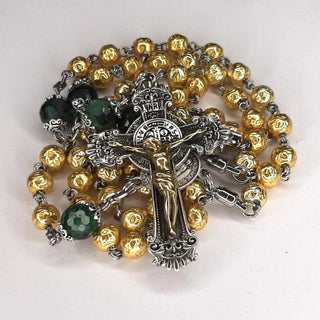 CHAPELET ARGENT VERMEIL / SAPHIR-ÉMERAUDE-RUBIS LE RUSAEM