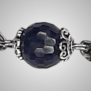 CHAPELET ARGENT VERMEIL / SAPHIR-ÉMERAUDE-RUBIS LE RUSAEM