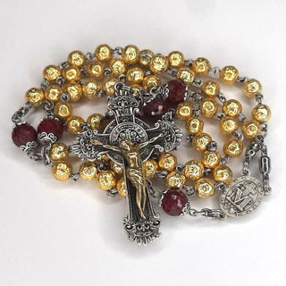 CHAPELET ARGENT VERMEIL / SAPHIR-ÉMERAUDE-RUBIS LE RUSAEM