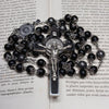 LAURENÇON ROSARY in Ebony Wood and Stainless Steel "L'HEBENUM" 