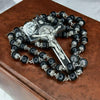 LAURENÇON ROSARY in Ebony Wood and Stainless Steel "L'HEBENUM" 