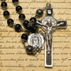LAURENÇON ROSARY in Ebony Wood and Stainless Steel "L'HEBENUM" 
