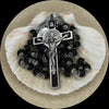 LAURENÇON ROSARY in Ebony Wood and Stainless Steel "L'HEBENUM" 