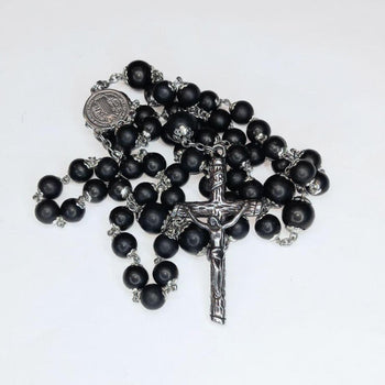 CHAPELET EN PIERRE DE SHUNGITE 