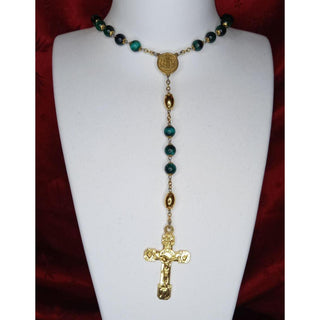 GREEN TIGER'S EYE ROSARY LE BOUTELLO