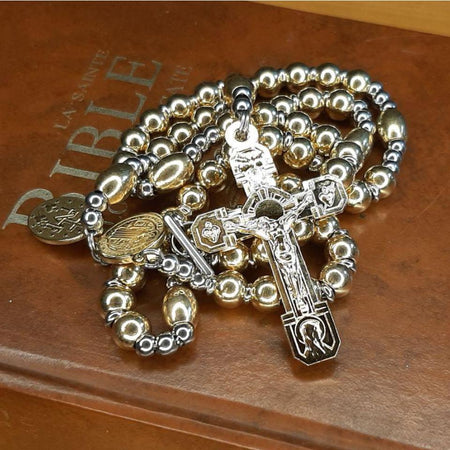 CHAPELET DE COMBAT en Inox et laiton