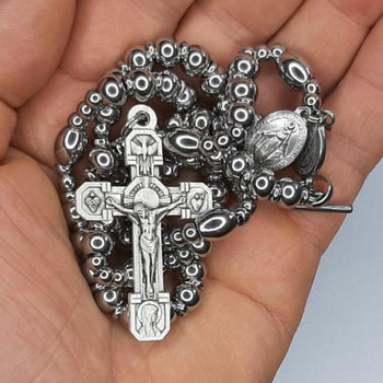Combat Rosary in Stainless Steel and Brass