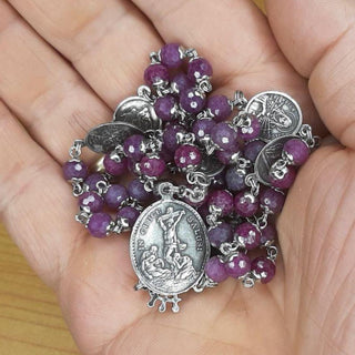 Chapelet Notre-Dame des 7 Douleurs en Rubis – 7 septaines