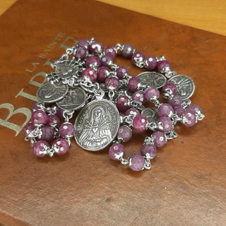 Chapelet Notre-Dame des 7 Douleurs en Rubis – 7 septaines