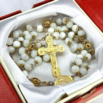 CHAPELET NACRE (Coquillage Trochus) 