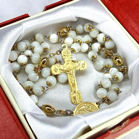 CHAPELET NACRE (Coquillage Trochus) 