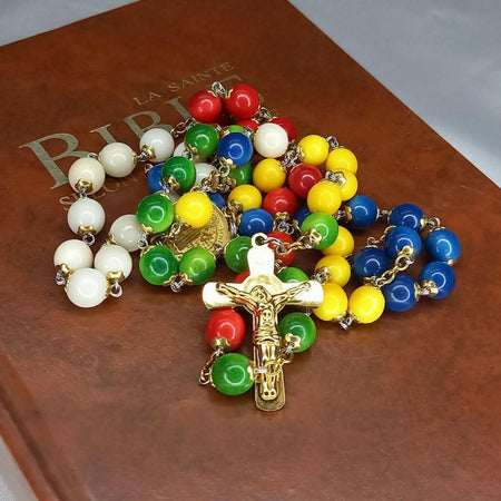 CHAPELET DU MISSIONNAIRE EN IVOIRE VÉGÉTAL (TAGUA) 