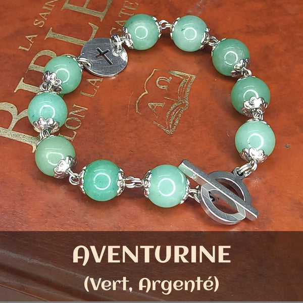 BRACELET DIZAINIER "OramusTe" AVENTURINE (Vert)