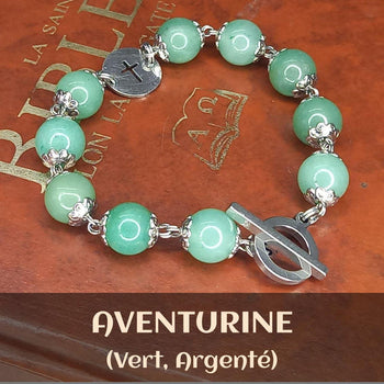 “OramusTe” AVENTURINE TEN BRACELET (Green) 