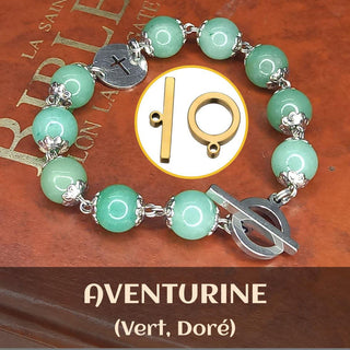 BRACELET DIZAINIER ORAMUSTE AVENTURINE (VERT)
