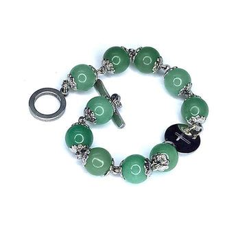 “OramusTe” AVENTURINE TEN BRACELET (Green) 