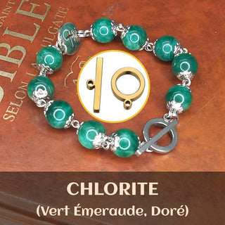 BRACELET DIZAINIER ORAMUSTE CHLORITE (Vert Émeraude)