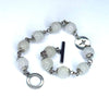 BRACELET DIZAINIER "OramusTe" EN JADE (Blanc)