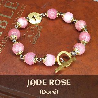 BRACELET DIZAINIER ORAMUSTE EN JADE (Rose)