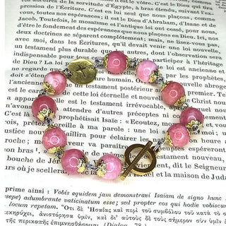 BRACELET DIZAINIER ORAMUSTE EN JADE (Rose)