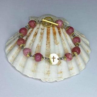 BRACELET DIZAINIER ORAMUSTE EN JADE (Rose)