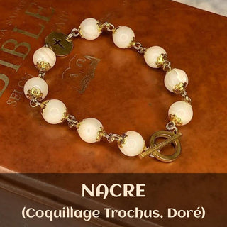BRACELET DIZAINIER ORAMUSTE EN NACRE (Coquillage Trochus)